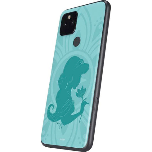 Disney Aladdin Princess Jasmine Silhouette Flower Google Pixel 5a Skin
