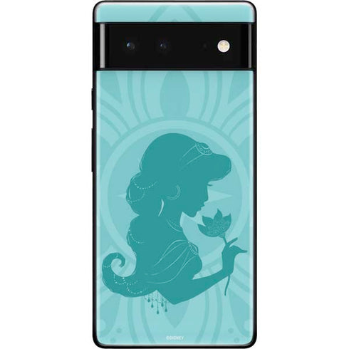 Disney Aladdin Princess Jasmine Silhouette Flower Google Pixel 6 Skin