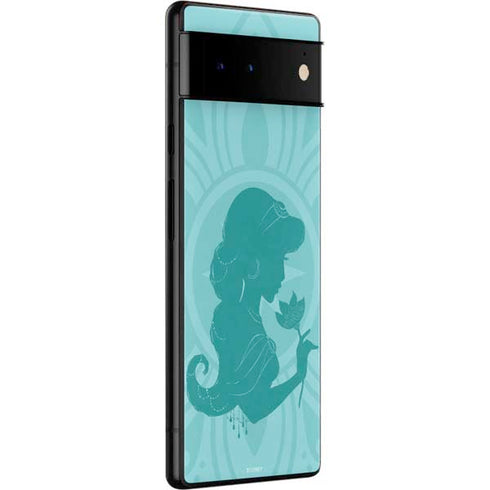 Disney Aladdin Princess Jasmine Silhouette Flower Google Pixel 6 Skin