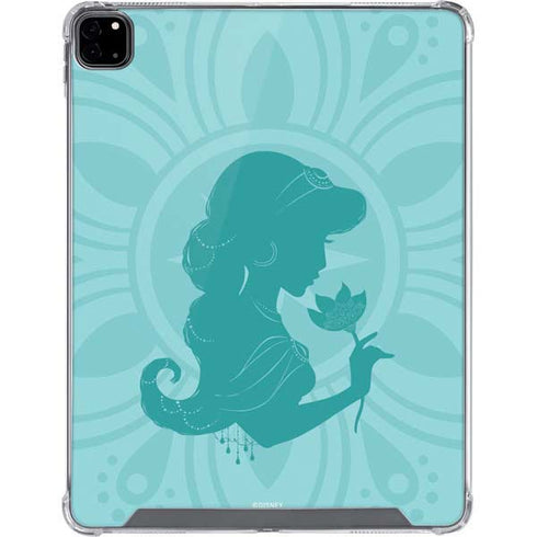 Disney Aladdin Princess Jasmine Silhouette Flower iPad Pro 12.9in (2020) Clear Case