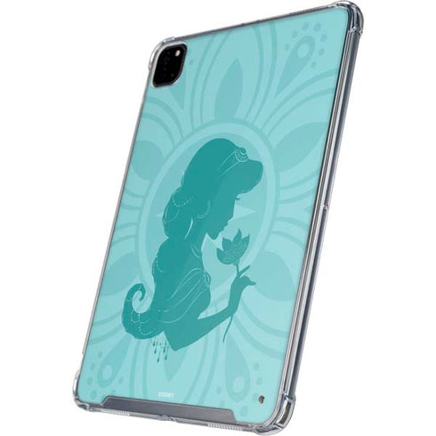 Disney Aladdin Princess Jasmine Silhouette Flower iPad Pro 12.9in (2020) Clear Case