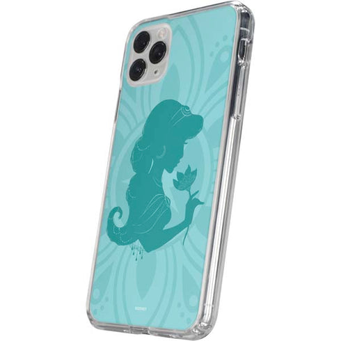 Disney Aladdin Princess Jasmine Silhouette Flower iPhone 11 Pro Clear Case
