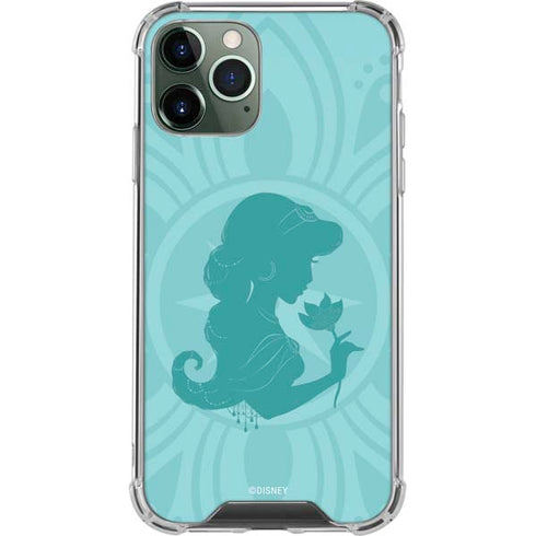 Disney Aladdin Princess Jasmine Silhouette Flower iPhone 11 Pro Max Clear Case