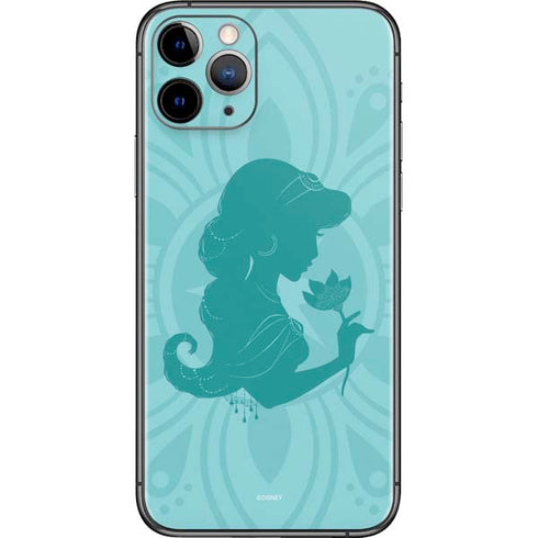 Disney Aladdin Princess Jasmine Silhouette Flower iPhone 11 Pro Skin