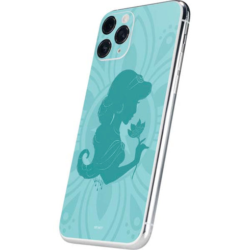Disney Aladdin Princess Jasmine Silhouette Flower iPhone 11 Pro Skin