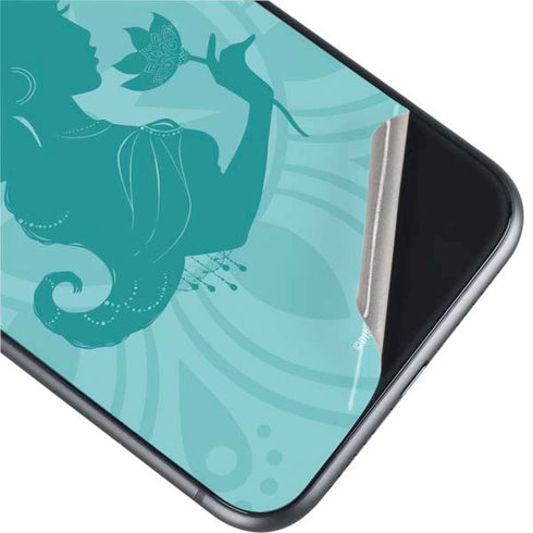 Disney Aladdin Princess Jasmine Silhouette Flower iPhone 11 Skin