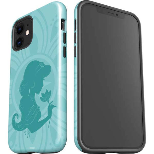Disney Aladdin Princess Jasmine Silhouette Flower iPhone 12 Impact Case