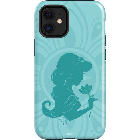 Disney Aladdin Princess Jasmine Silhouette Flower iPhone 12 Mini Impact Case