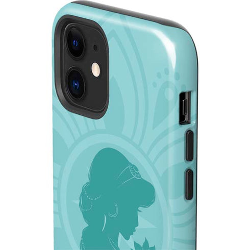 Disney Aladdin Princess Jasmine Silhouette Flower iPhone 12 Mini Impact Case