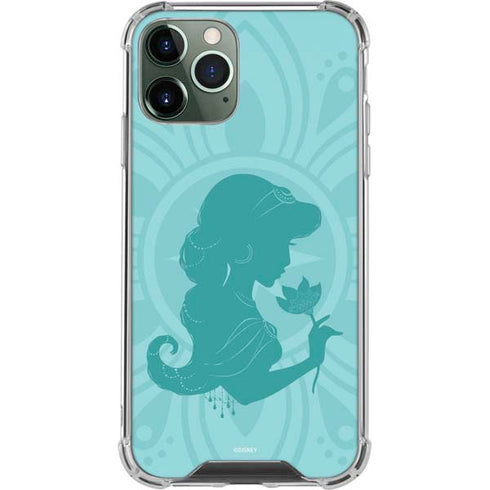 Disney Aladdin Princess Jasmine Silhouette Flower iPhone 12 Pro Max Clear Case