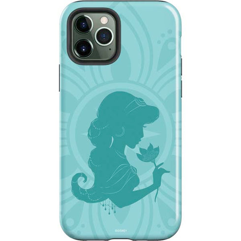 Disney Aladdin Princess Jasmine Silhouette Flower iPhone 12 Pro Max Impact Case