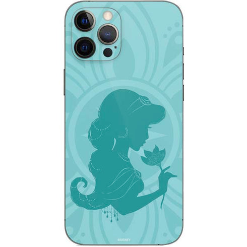 Disney Aladdin Princess Jasmine Silhouette Flower iPhone 12 Pro Max Skin