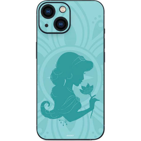 Disney Aladdin Princess Jasmine Silhouette Flower iPhone 13 Mini Skin