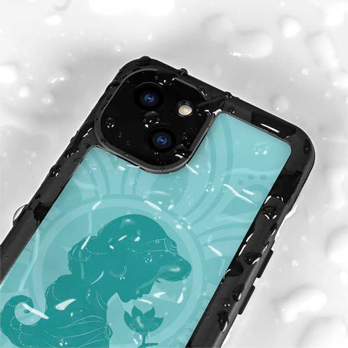 Disney Aladdin Princess Jasmine Silhouette Flower iPhone 13 Mini Waterproof Case