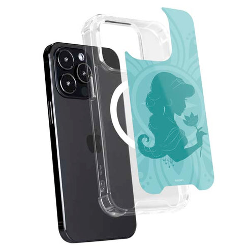 Disney Aladdin Princess Jasmine Silhouette Flower iPhone 13 Pro MagSafe Case