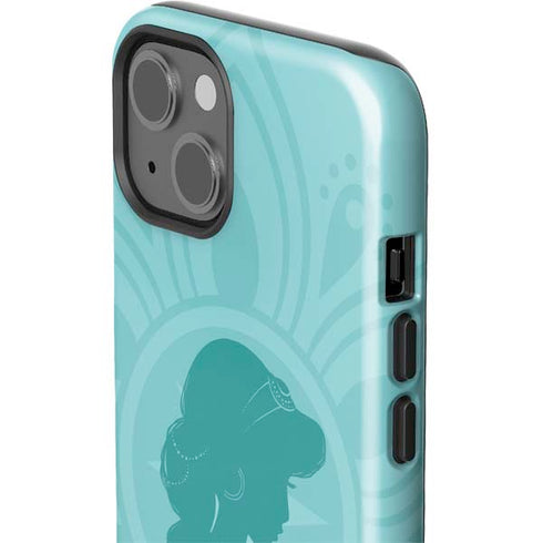 Disney Aladdin Princess Jasmine Silhouette Flower iPhone 15 Plus Impact Case