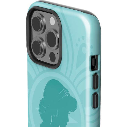 Disney Aladdin Princess Jasmine Silhouette Flower iPhone 15 Pro Impact Case