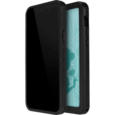 Disney Aladdin Princess Jasmine Silhouette Flower iPhone 14 Pro Max Waterproof Case