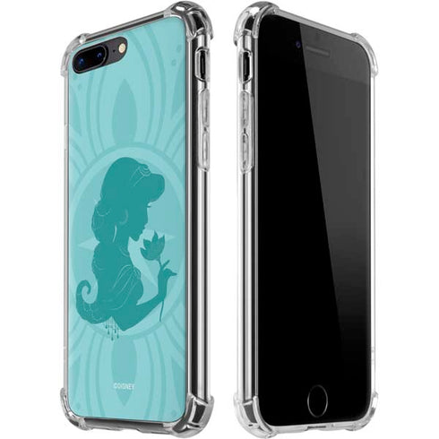 Disney Aladdin Princess Jasmine Silhouette Flower iPhone 7/8 Plus Clear Case