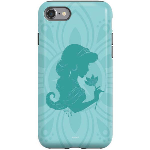 Disney Aladdin Princess Jasmine Silhouette Flower iPhone SE (2nd & 3rd Gen) Pro Case