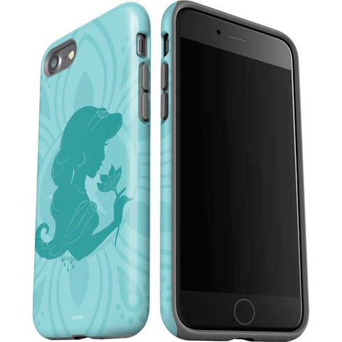 Disney Aladdin Princess Jasmine Silhouette Flower iPhone SE (2nd & 3rd Gen) Pro Case