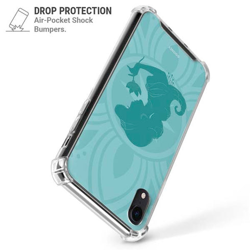 Disney Aladdin Princess Jasmine Silhouette Flower iPhone XR Clear Case