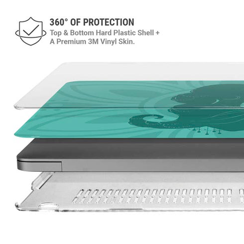 Disney Aladdin Princess Jasmine Silhouette Flower MacBook Pro 16in (2021-25) Case plus Skin