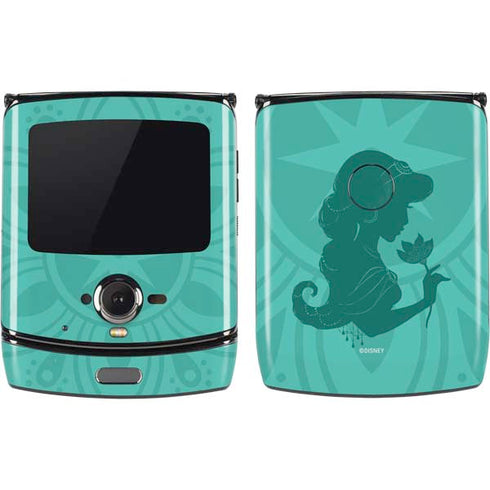 Disney Aladdin Princess Jasmine Silhouette Flower Motorola RAZR Skin