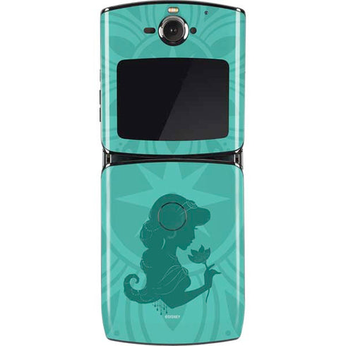 Disney Aladdin Princess Jasmine Silhouette Flower Motorola RAZR Skin