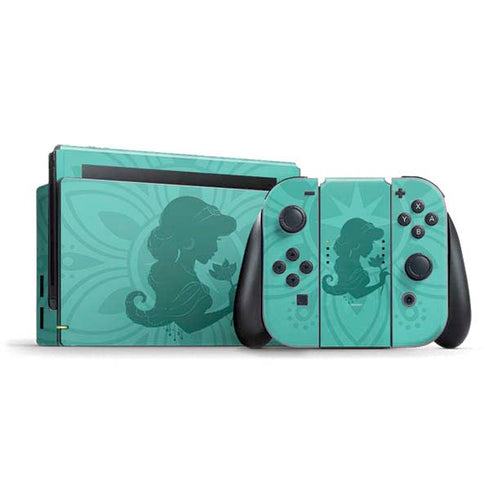Disney Aladdin Princess Jasmine Silhouette Flower Nintendo Switch Bundle Skin
