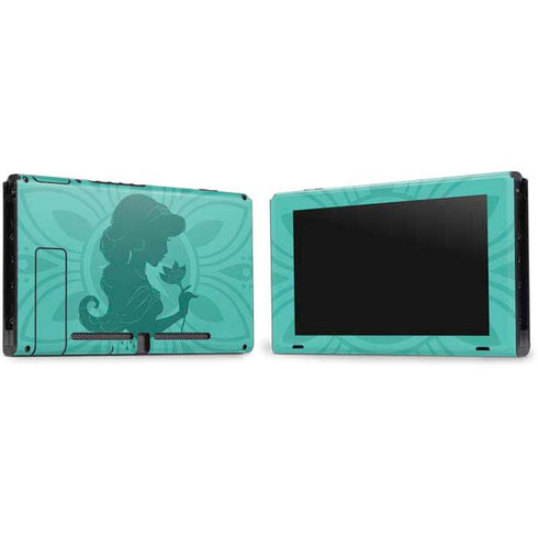 Disney Aladdin Princess Jasmine Silhouette Flower Nintendo Switch Bundle Skin