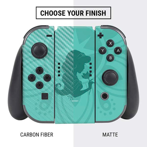 Disney Aladdin Princess Jasmine Silhouette Flower Nintendo Switch Bundle Skin