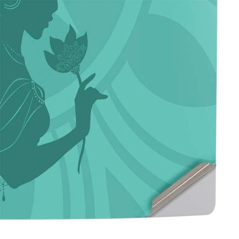 Disney Aladdin Princess Jasmine Silhouette Flower PS5 Console Skin