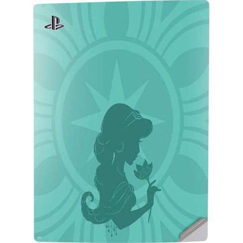 Disney Aladdin Princess Jasmine Silhouette Flower PS5 Digital Edition Console Skin