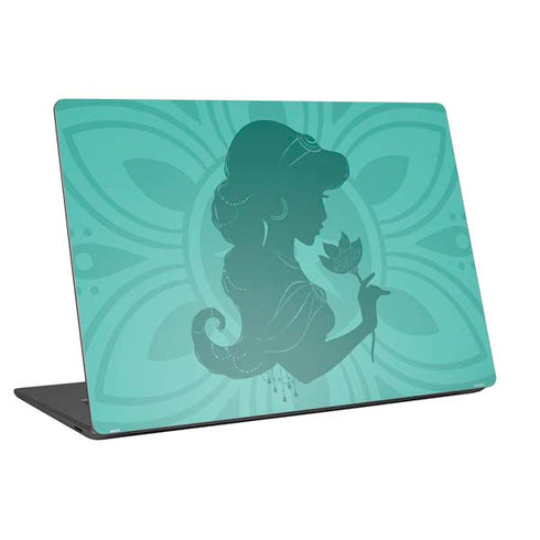 Disney Aladdin Princess Jasmine Silhouette Flower Universal Laptop 16.6in (13.4 x 9.7in) Skin