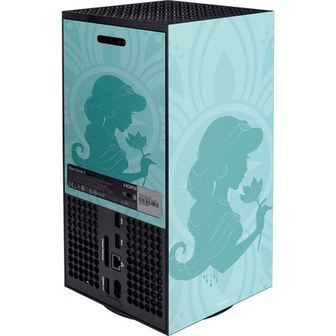 Disney Aladdin Princess Jasmine Silhouette Flower Xbox Series X Console Skin