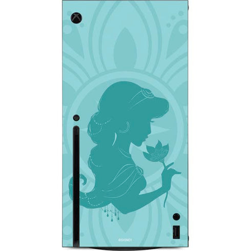 Disney Aladdin Princess Jasmine Silhouette Flower Xbox Series X Console Skin