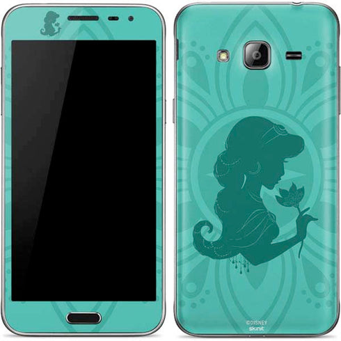 Disney Aladdin Princess Jasmine Silhouette Flower Galaxy J3 Skin