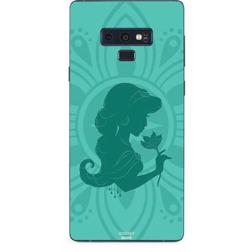 Disney Aladdin Princess Jasmine Silhouette Flower Galaxy Note 9 Skin