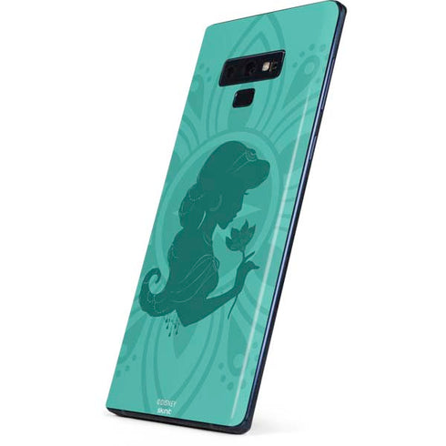 Disney Aladdin Princess Jasmine Silhouette Flower Galaxy Note 9 Skin