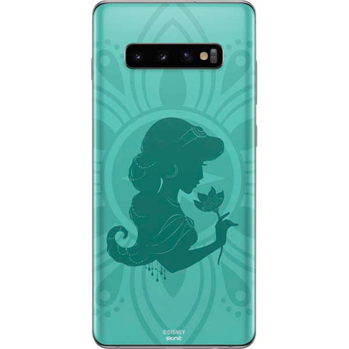 Disney Aladdin Princess Jasmine Silhouette Flower Galaxy S10 Plus Skin