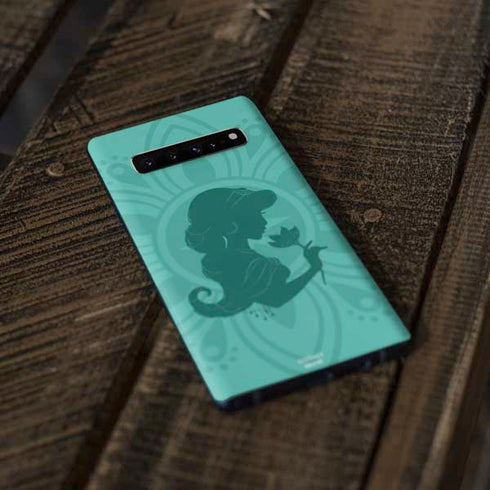 Disney Aladdin Princess Jasmine Silhouette Flower Galaxy S10 Skin