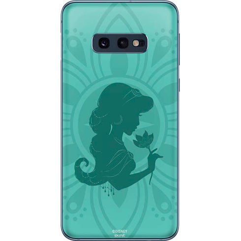 Disney Aladdin Princess Jasmine Silhouette Flower Galaxy S10e Skin
