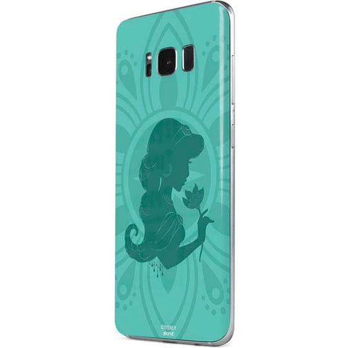 Disney Aladdin Princess Jasmine Silhouette Flower Galaxy S8 Plus Skin