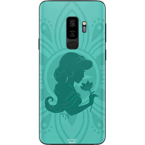 Disney Aladdin Princess Jasmine Silhouette Flower Galaxy S9 Plus Skin