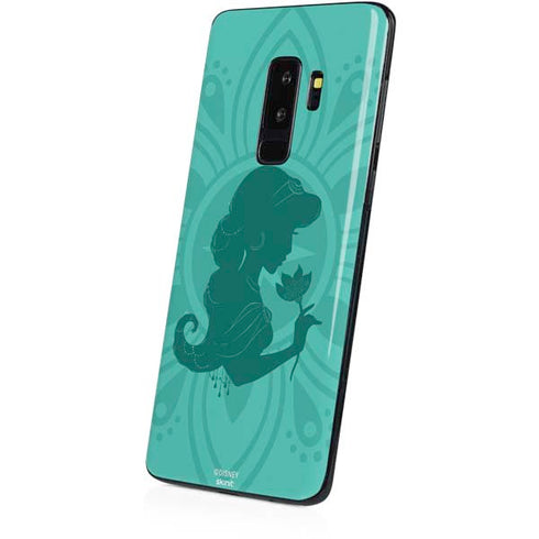 Disney Aladdin Princess Jasmine Silhouette Flower Galaxy S9 Plus Skin