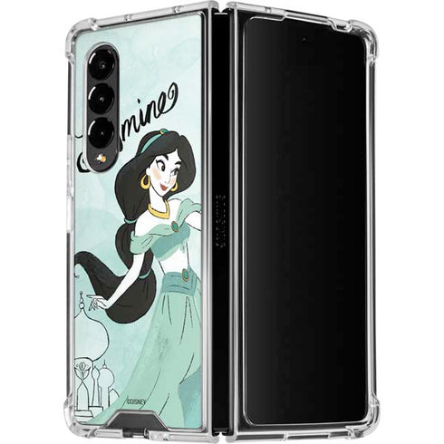 Disney Princess Jasmine Art Galaxy Z Fold4 5G Clear Case