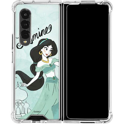 Disney Princess Jasmine Art Galaxy Z Fold4 5G Clear Case