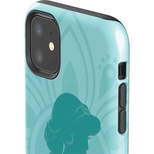 Disney Aladdin Princess Jasmine Silhouette Flower iPhone 11 Impact Case