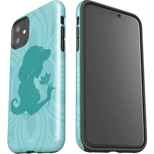 Disney Aladdin Princess Jasmine Silhouette Flower iPhone 11 Impact Case